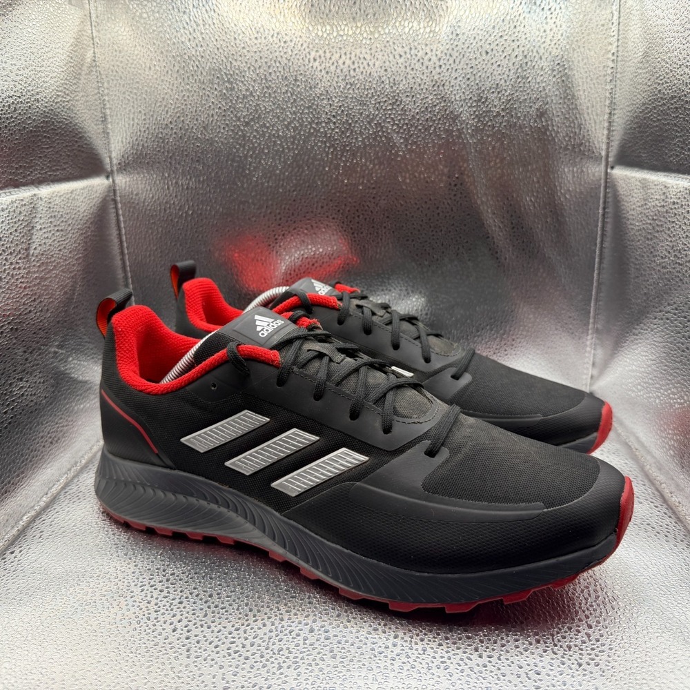 Size 11.5 Adidas Runfalcon 2.0 TR‎ Black Mens Lace-Up Running Shoes FZ3577